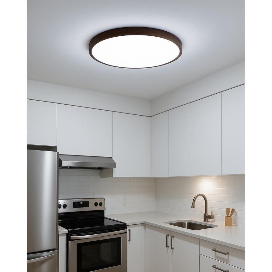 LED Stropní svítidlo LED/32W/230V 3000/4000/6500K pr. 40 cm hnědá